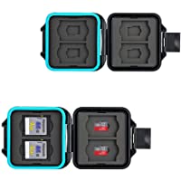 JJC Estuche Impermeable para Tarjetas de memorias: 4 x Tarjetas Micro SD SDHC SDXC + 4 x Tarjetas SD SDHC SDXC con…